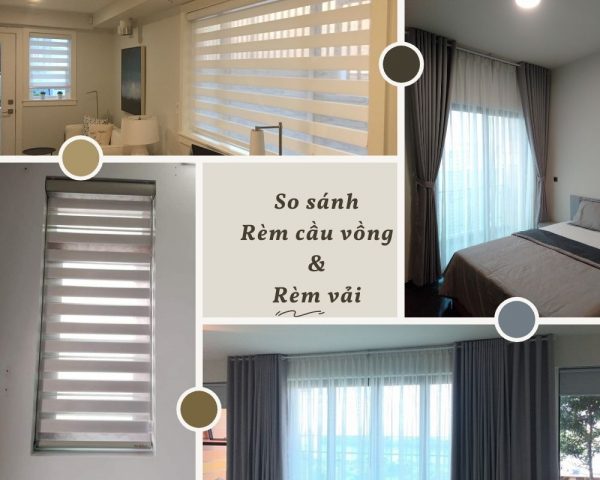 phân biệt rèm vải và rèm cầu vồng